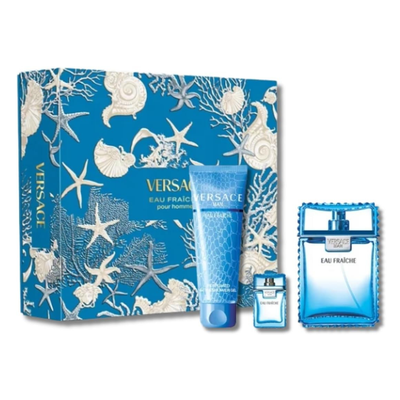 VERSACE EAU FRAICHE EDT 100 ML + B/SG 150 ML + 5 ML - SET FOR MEN