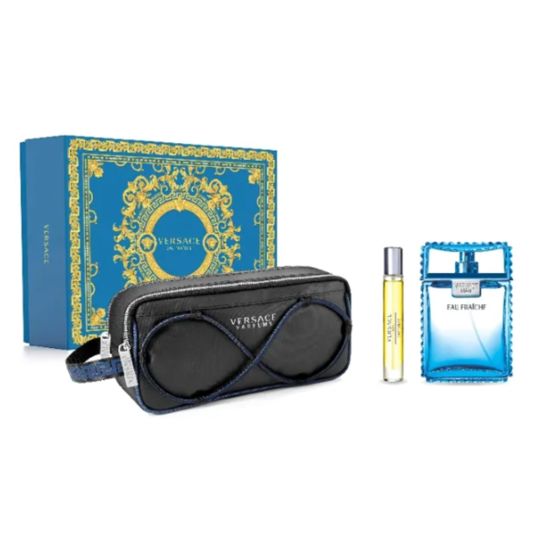 VERSACE EAU FRAICHE EDT 100 ML SET FOR MEN