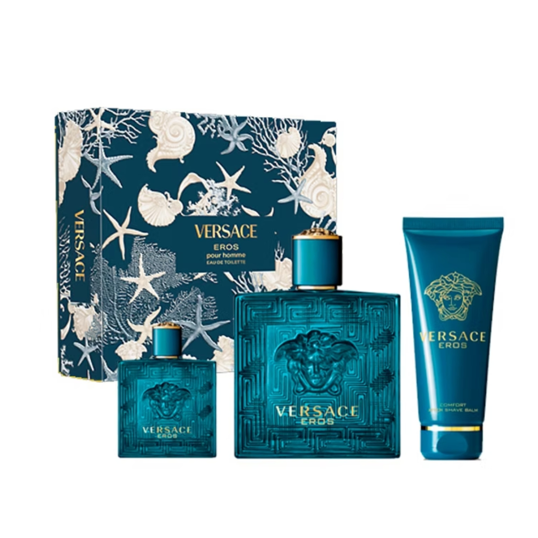 VERSACE EROS EDP 100 ML + 5 ML+ I/SG 150 ML - SET FOR MEN