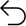 simple black vector icon with leftward arrow and loop, symbolizing return or undo