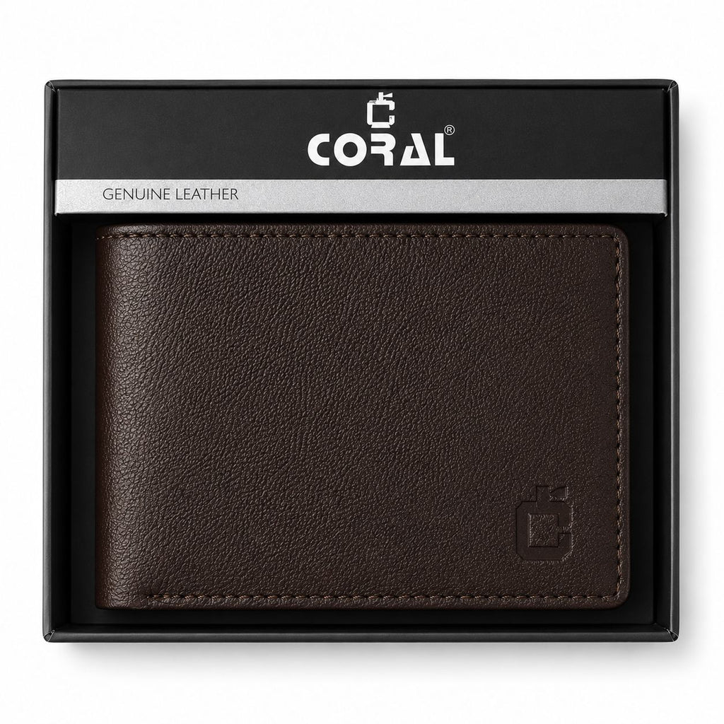 CORAL GENTS BROWN WALLET CR 667 9004