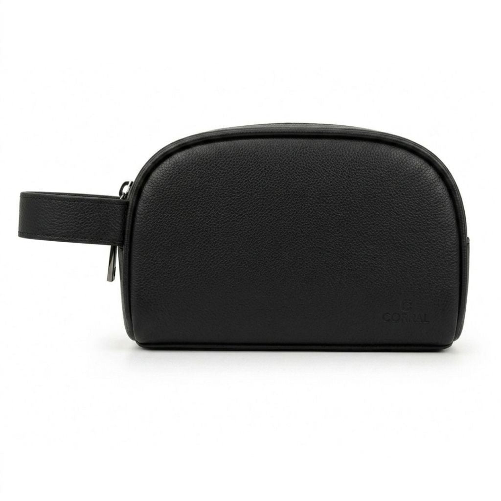 Coral Travel Kit Genuine Leather - STKS001 Black