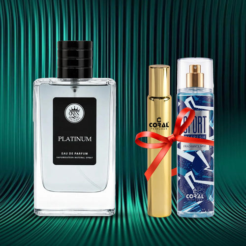 Onyx Platinum For Men EDP 100ml + FREE Gift (Sport Refresh Mist + 10ml Oil)