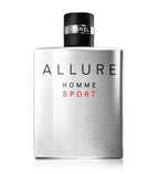 Chanel Allure Sport for Men Eau De Toilette 100ml bottle with sleek design, displayed on a neutral background.