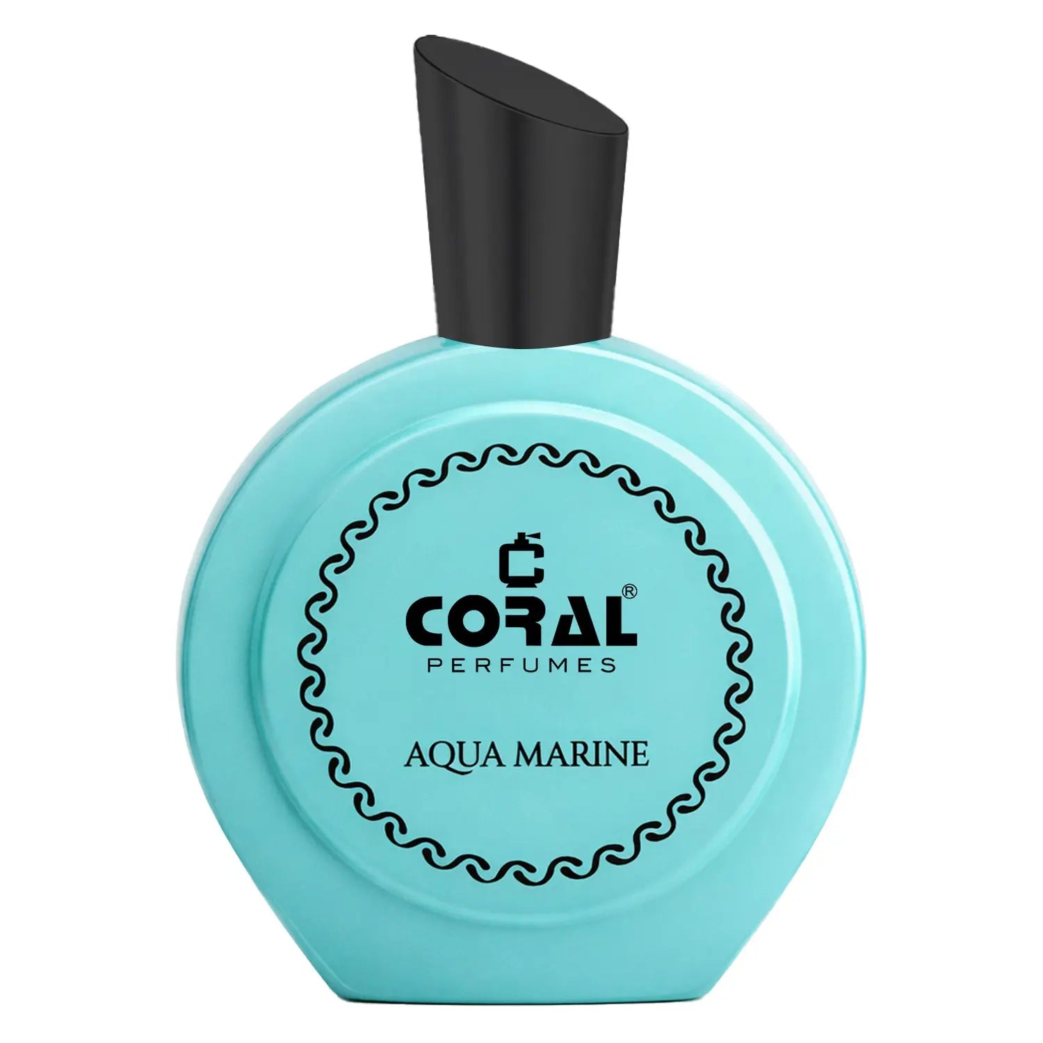 Coral Aqua Marine perfume bottle for women by Bin Kamal Perfumes, featuring a sleek aqua-marine design in 100ml.