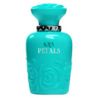 Bin Kamal Perfumes Coral Aqua Petals Women EDP 80ml bottle with floral design and aqua-colored accents.