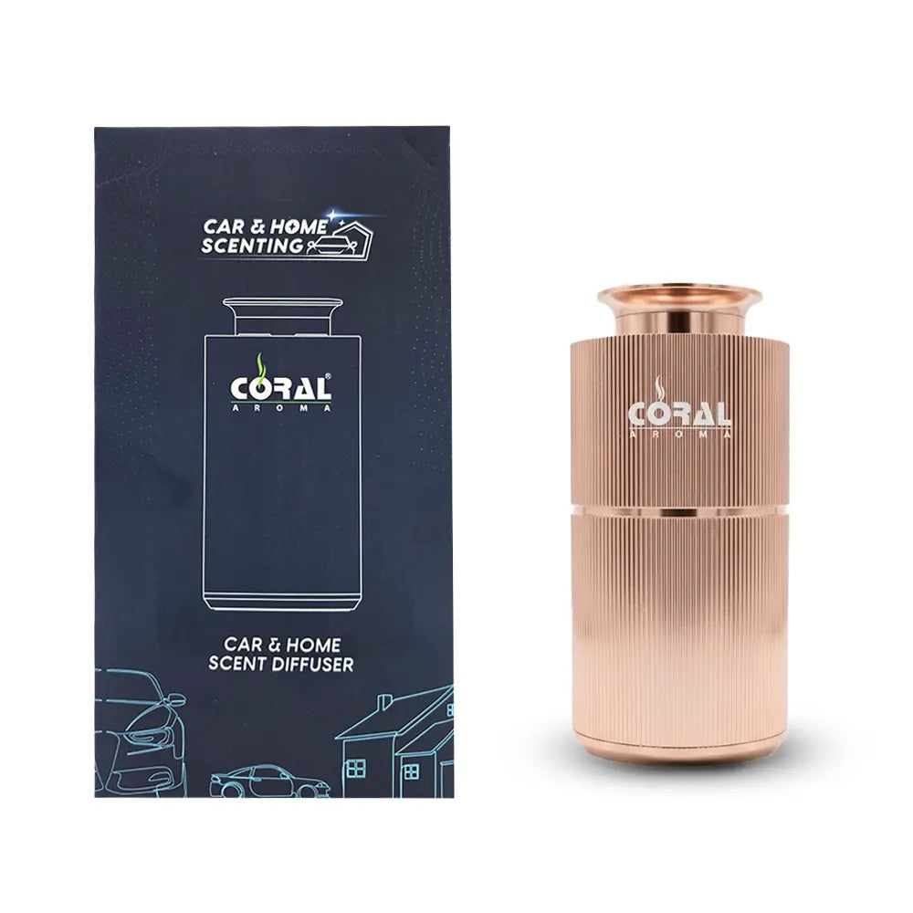 Coral Aroma Explore Car Diffuser - Rose Gold + 20Ml Oil