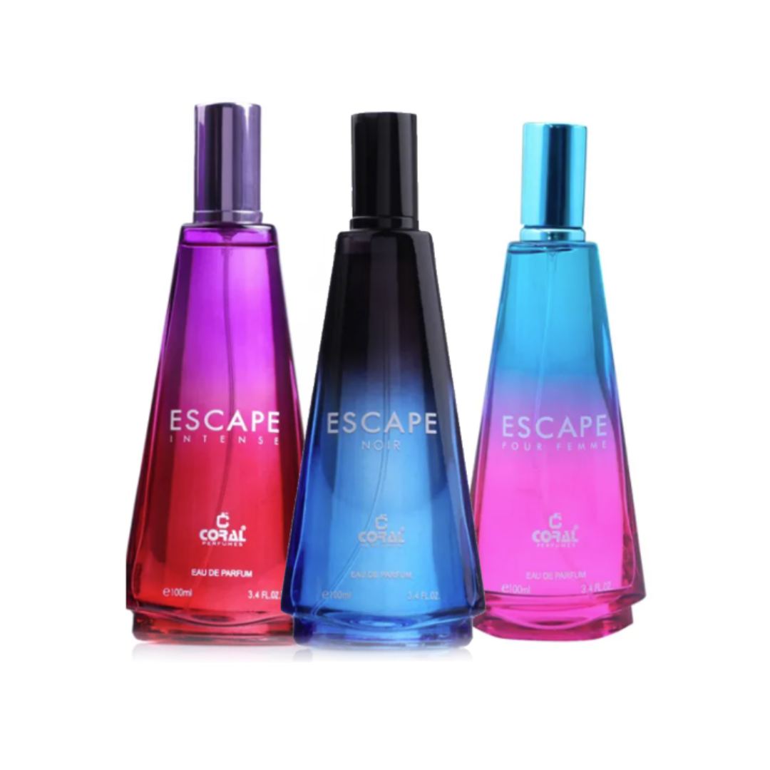 3 in 1 Combo - ESCAPE INTENSE 100ML / ESCAPE NOIR 100ML / ESCAPE POUR FEMME 100ML