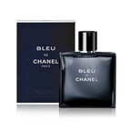 Chanel Bleu for Men Eau de Toilette 100ml bottle with sleek packaging, displayed on a neutral background.