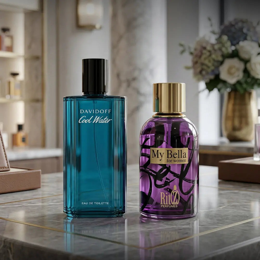 davidoff cool water m edt 125ml my bella edt 100 ml ritz perfumes combo set