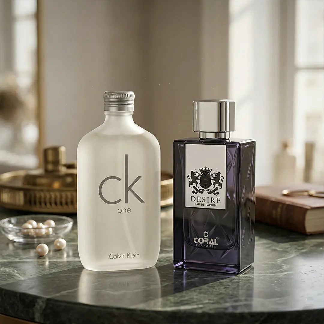 ck one u edt 100ml desire edp 85 ml coral combo set