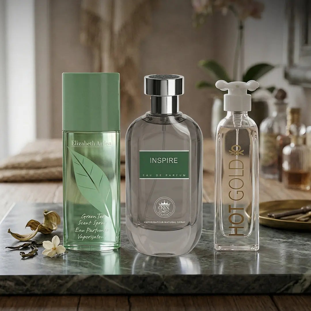 elizabeth arden green tea scent l edp 100ml inspire edp 100 ml onyx benetton hot gold l edt 100ml combo set
