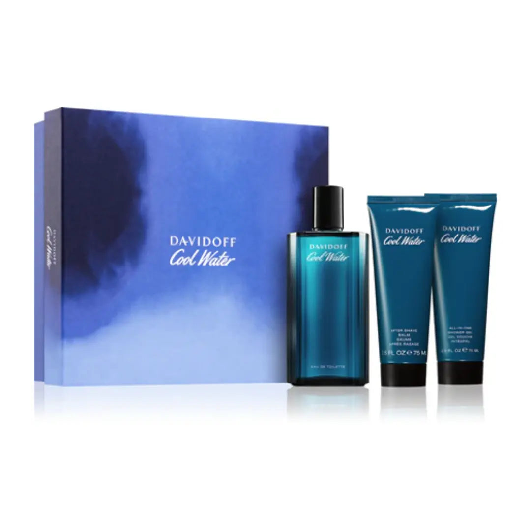 DAVIDOFF COOL WATER EDT 125ML+AS 75ML+SG 75ML SET FOR MEN