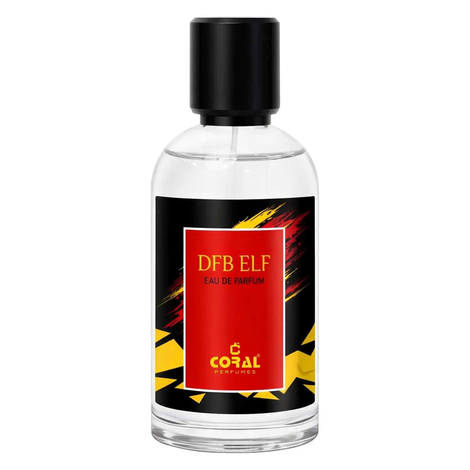DFB ELF for Men EDP 100ml by Bin Kamal Perfumes, featuring a sleek bottle with a modern design and a dark-colored cap.