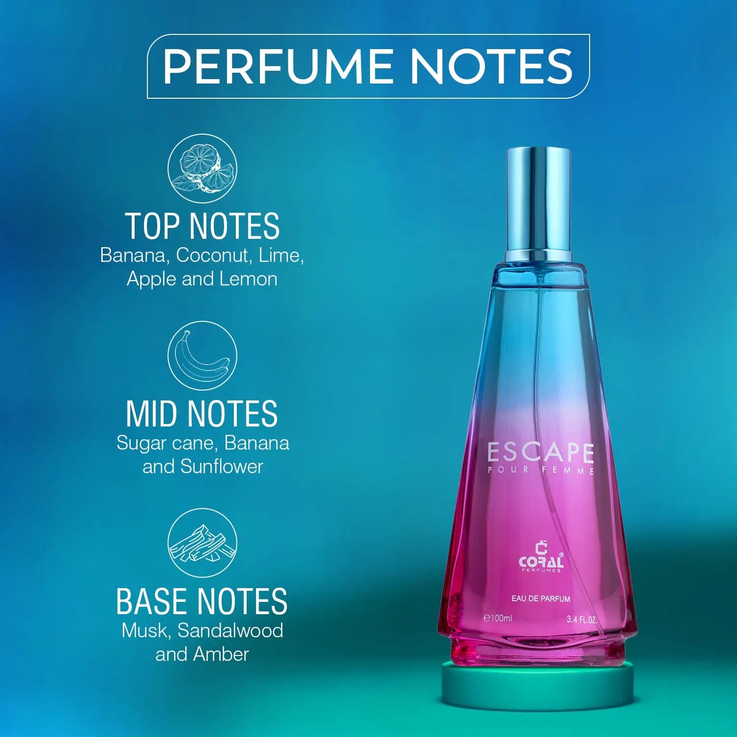 coral escape intense pour femme combo for women