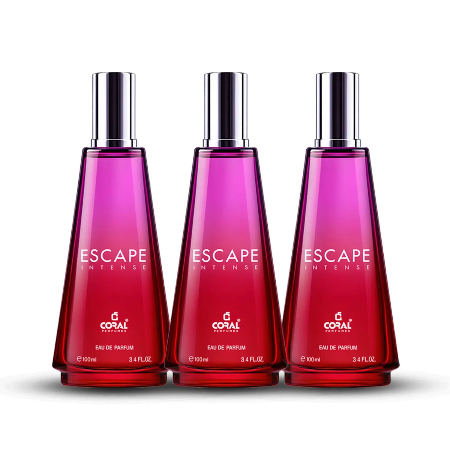 escape intense for women eau de parfum 100ml x 3 pcs pack