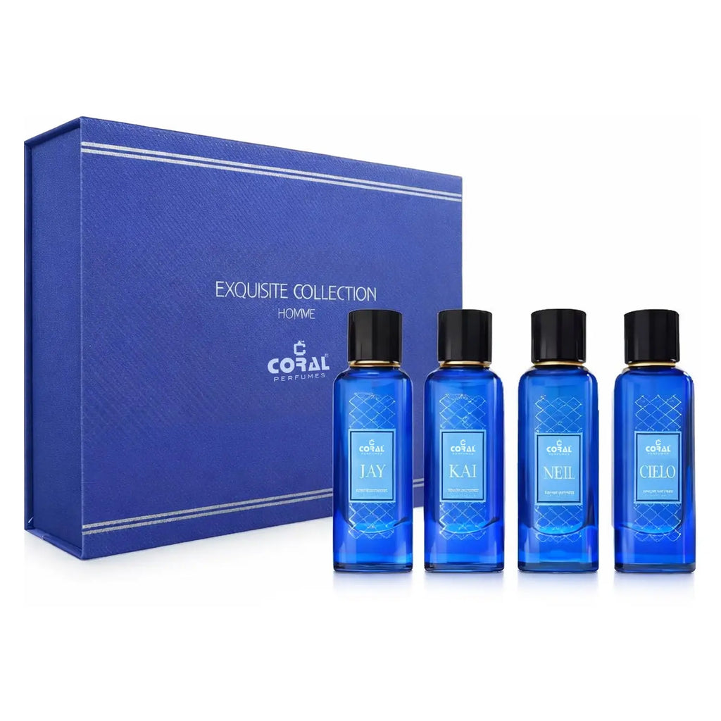 Coral Exquisite Homme Collection EDP Gift Set for Men – 4 × 45ml