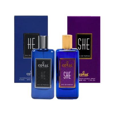 1 + 1 on CORAL HE & SHE 50ML EDP