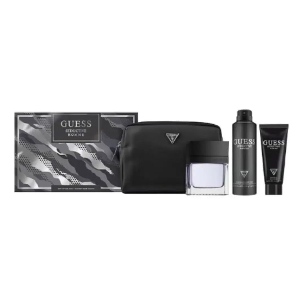 GUESS SEDUCTIVE HOMME 100 ML SET + POUCH FOR MEN