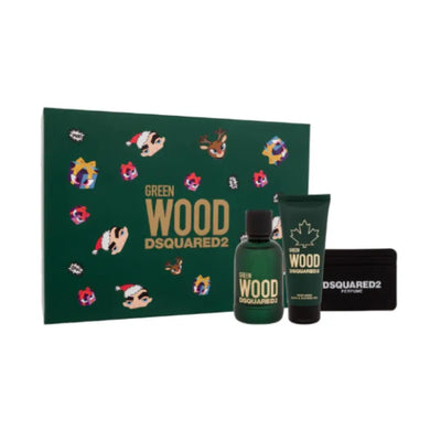 DSQUARED2 GREEN WOOD EDT 100ML SET FOR MEN
