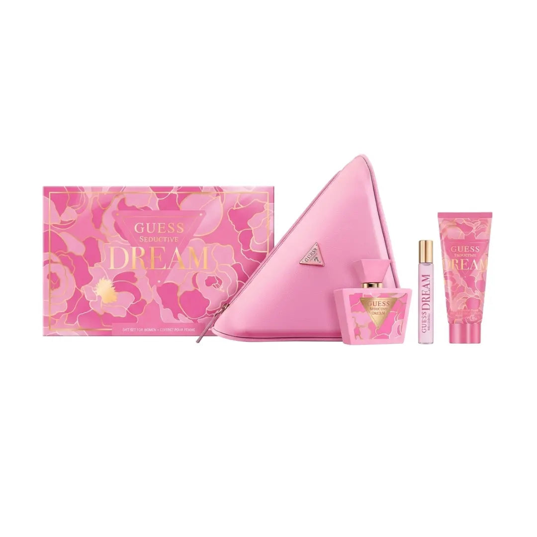 GUESS SEDUCTIVE DREAM EDT 75ML + 15ML + BL 100ML + POUCH SET FOR WOMEN