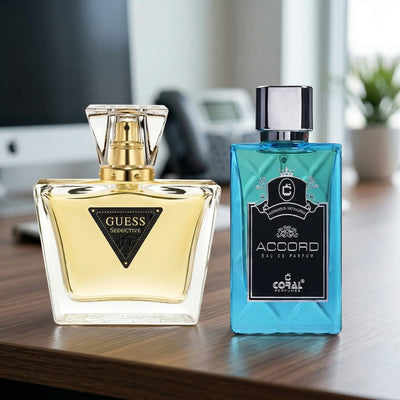 Accord EDP 85ml Coral + Guess Seductive L EDT 75ml  COMBO SET