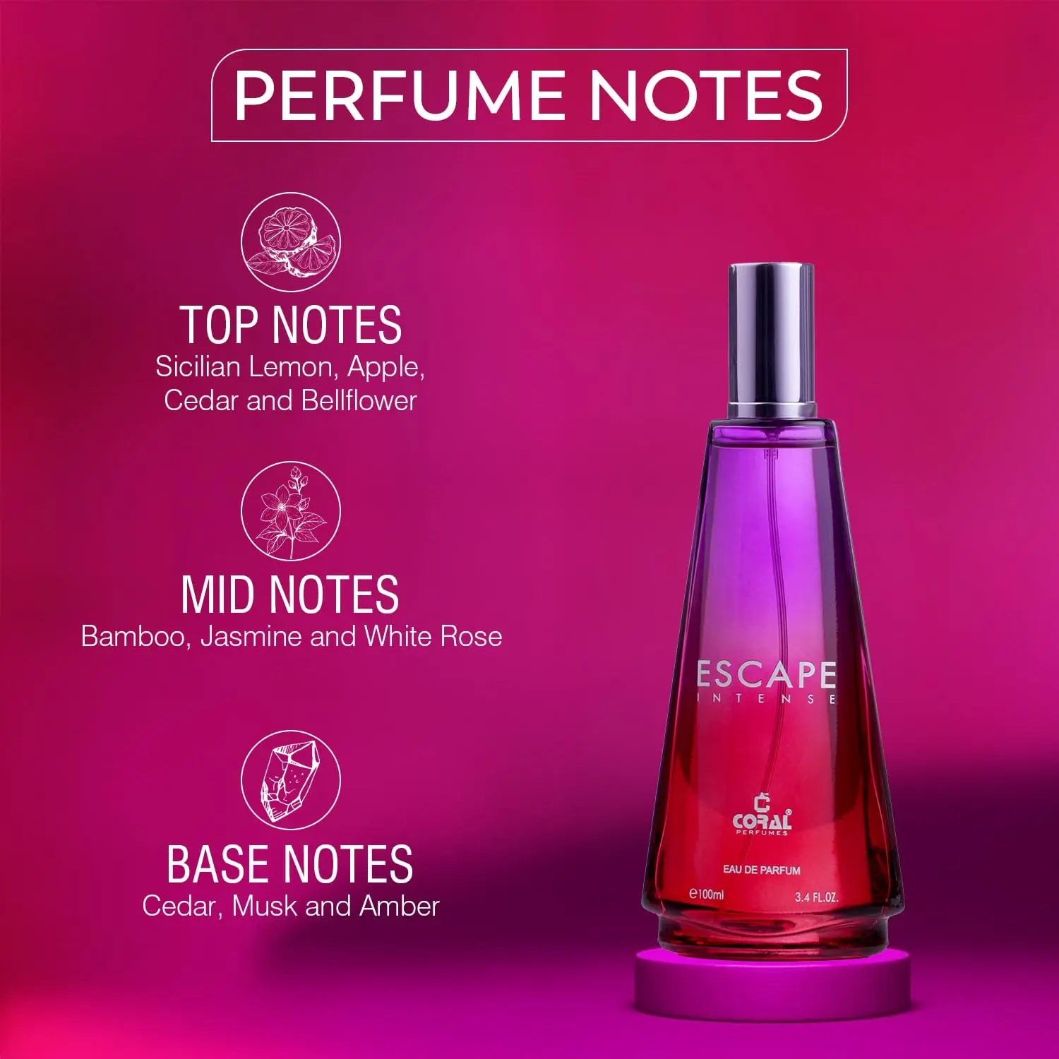 coral escape intense pour femme combo for women