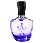 Coral Jeulia EDP perfume bottle, 100ml, with elegant design, by Bin Kamal Perfumes, displayed on a neutral background.