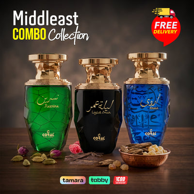 Coral Perfumes Collection Combo – Nesrine, Laylat Omar & Arwa (3PC)