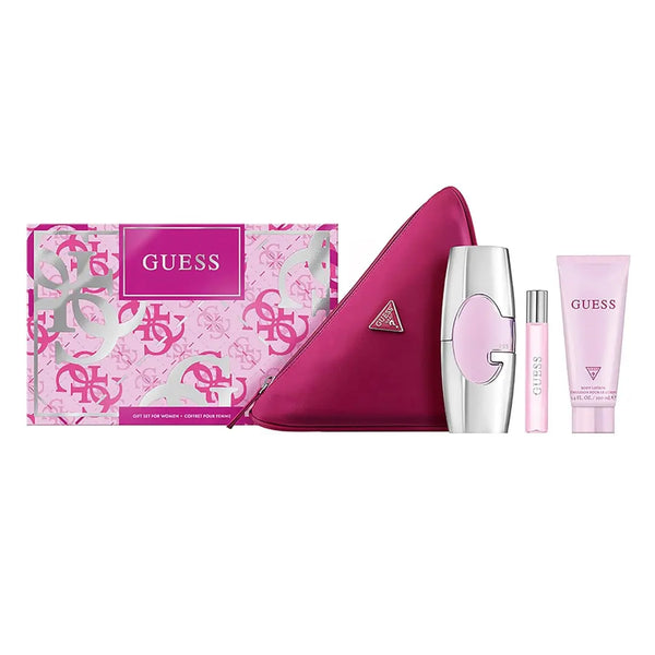 Guess Pink For Women Edp 75 Ml Set + Pouch