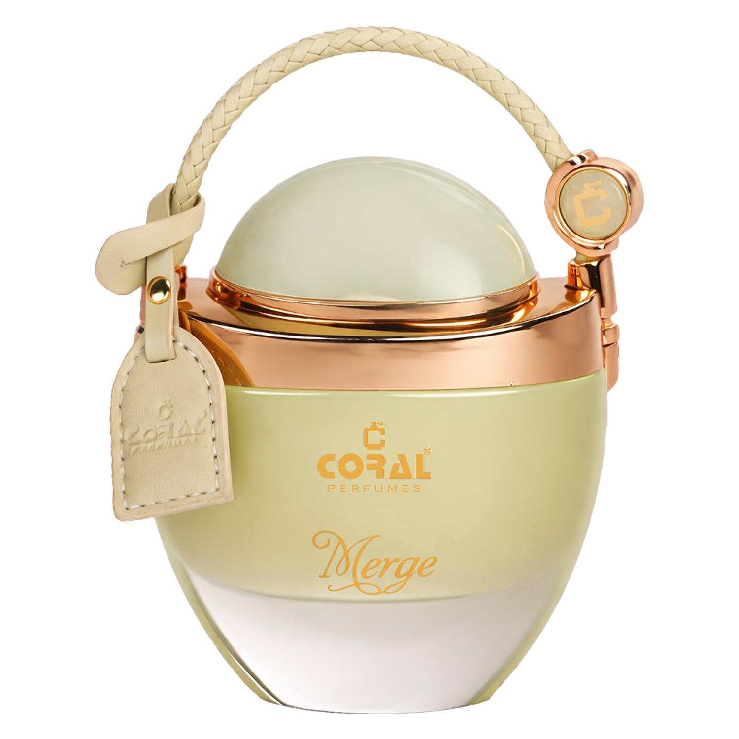 Bin Kamal Coral Merge for Women Extrait De Parfum 80ml bottle with elegant floral design on a white background