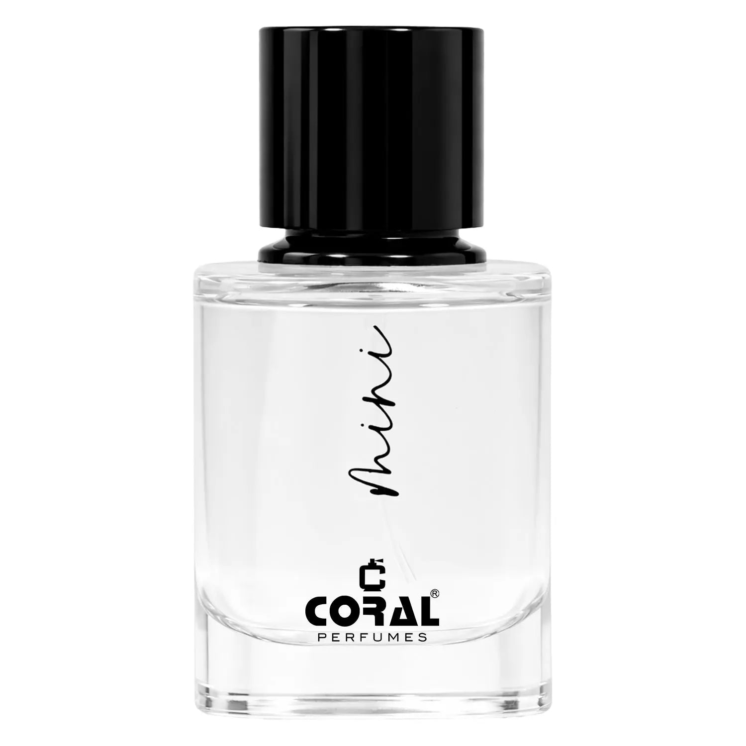 Mini white bottle of Bin Kamal Perfumes Coral Mini White Eau De Parfum for women, 50ml, featuring a sleek, elegant design.