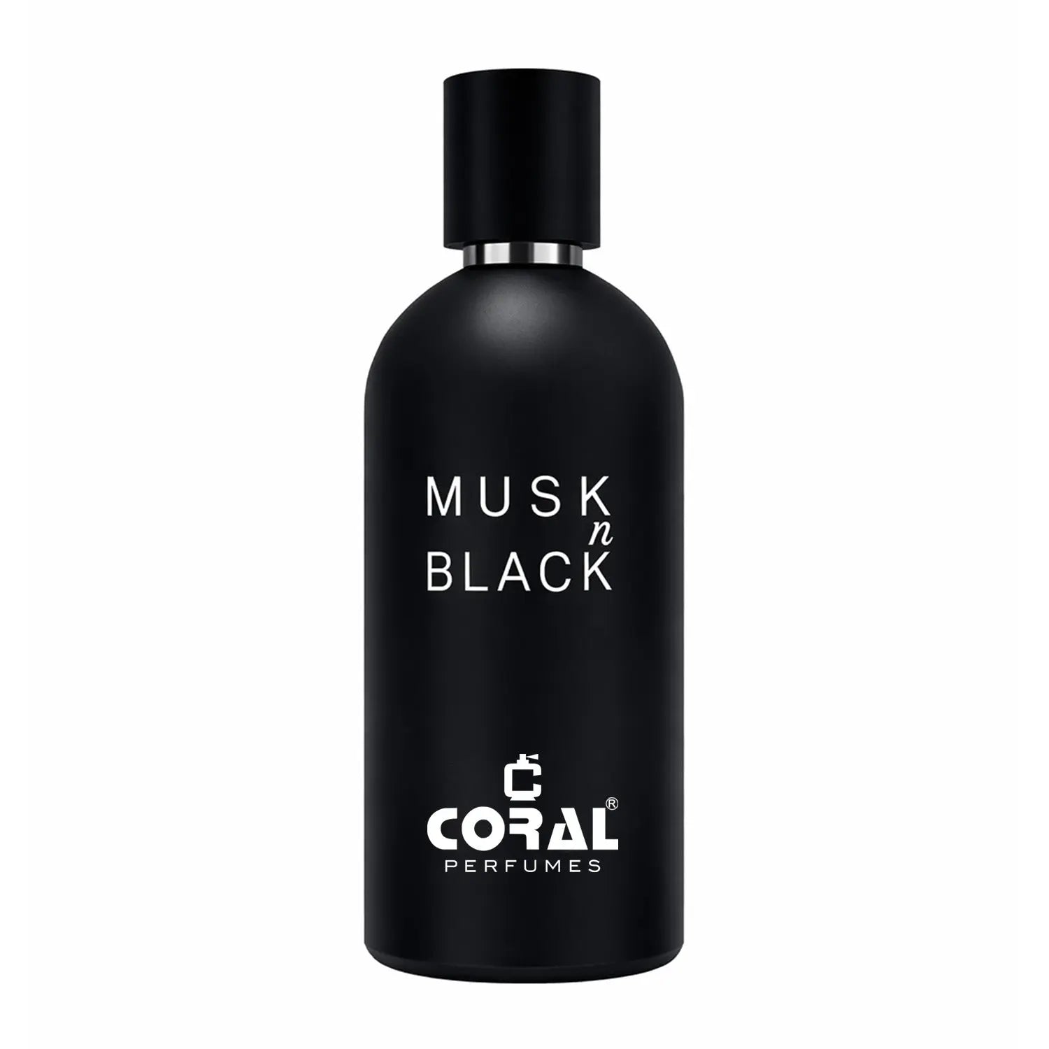 Unisex Coral Musk N Black Eau de Parfum by Bin Kamal Perfumes, 100ml bottle with sleek black design and elegant packaging.