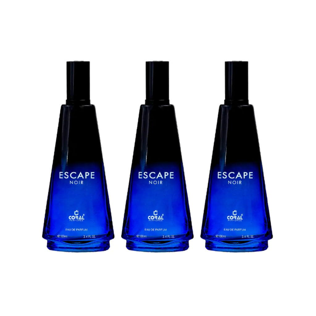 coral escape noir for men edp 100ml 3 piece pack