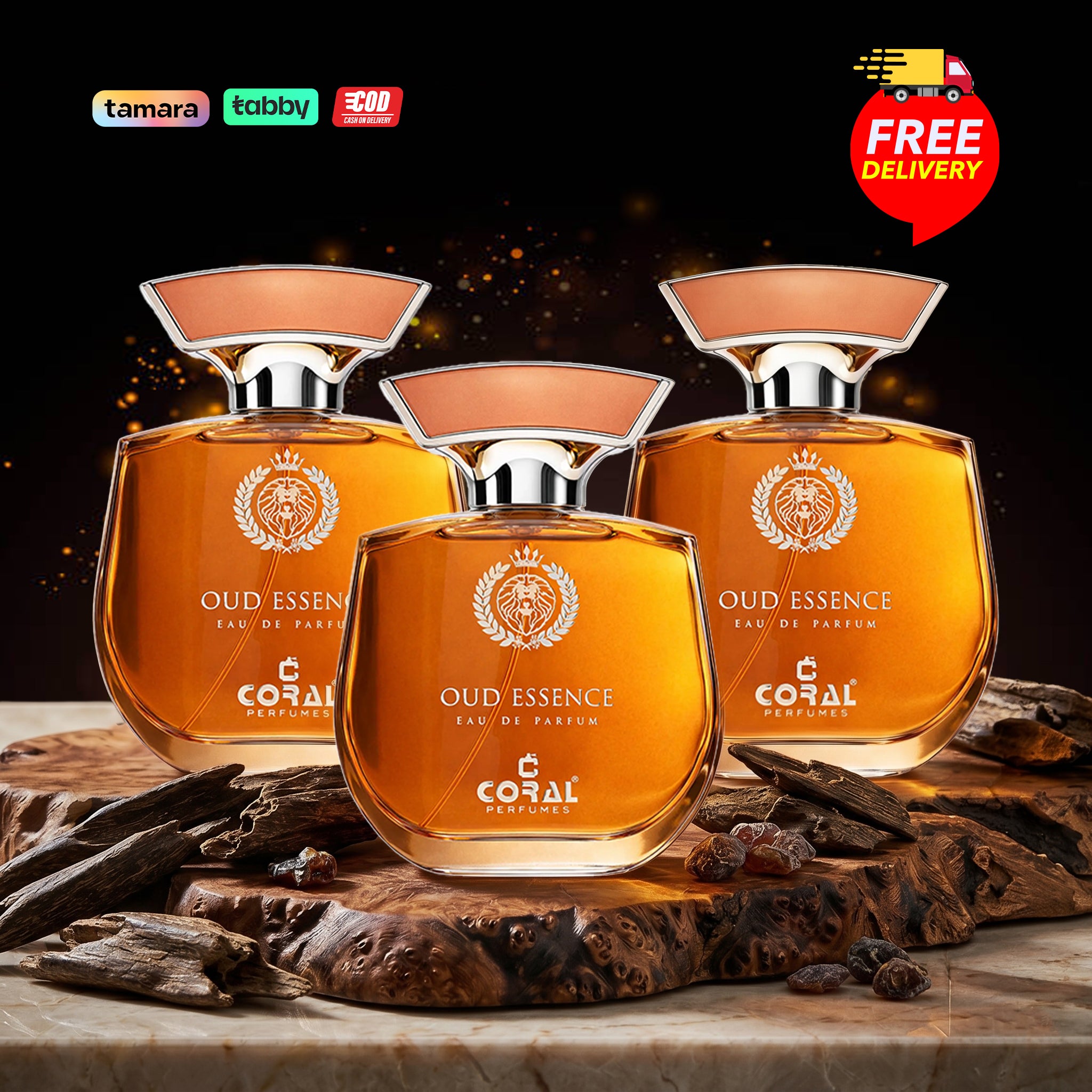 Coral Oud Essence – 3 PCS Oud Luxury Combo