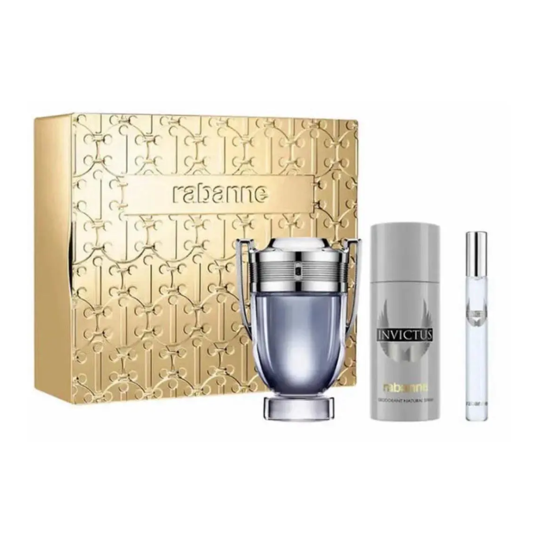 PACO RABANNE INVICTUS 100ML+ DEO150ML +10ML EDT SET FOR MEN