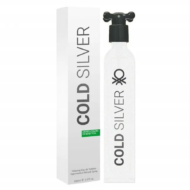 Benetton Cold Silver For Men Eau De Toilette 100Ml