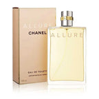 Chanel Allure for Women Eau de Toilette 100ml bottle with elegant packaging, showcasing the fragrance's sophisticated design.