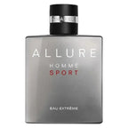 Chanel Allure Sport Eau Extreme M EDP 150ml bottle displayed, showcasing the elegant perfume packaging and design.