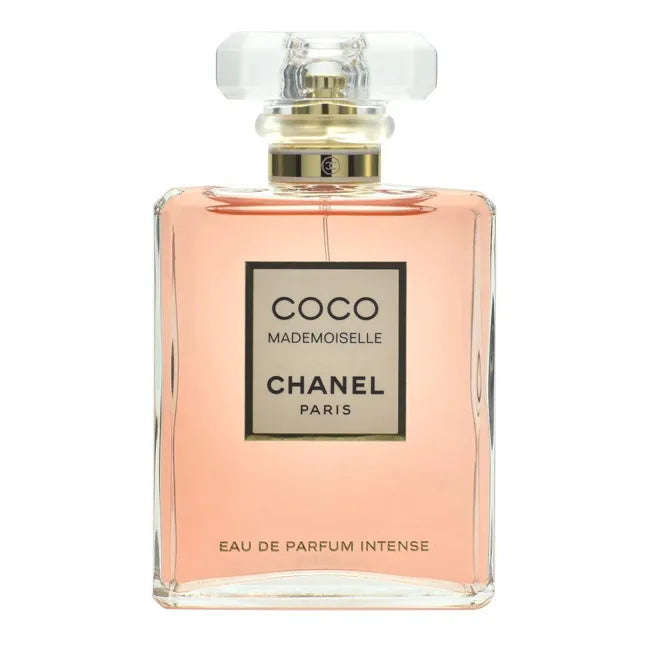 Chanel Coco Mademoiselle Intense Eau de Parfum for women in 100ml bottle, featuring elegant packaging and floral scent details.