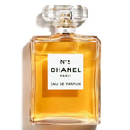 Chanel No5 women’s Eau de Parfum 100ml bottle, elegant glass design with the classic Chanel No5 branding.