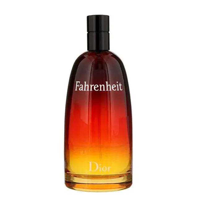 Dior Fahrenheit for Men Eau de Toilette 100ml bottle with sleek design and label, displayed on a neutral background.