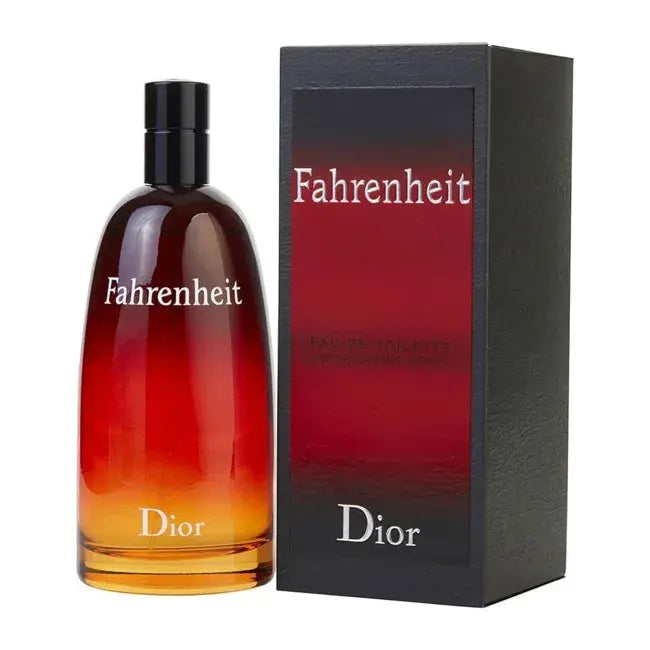 Dior Fahrenheit for Men Eau De Toilette 100ml bottle, featuring sleek packaging and classic design, displayed on a neutral background.