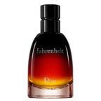 Dior Fahrenheit Parfum for Men 75ml bottle with sleek design, featuring a dark and elegant appearance.