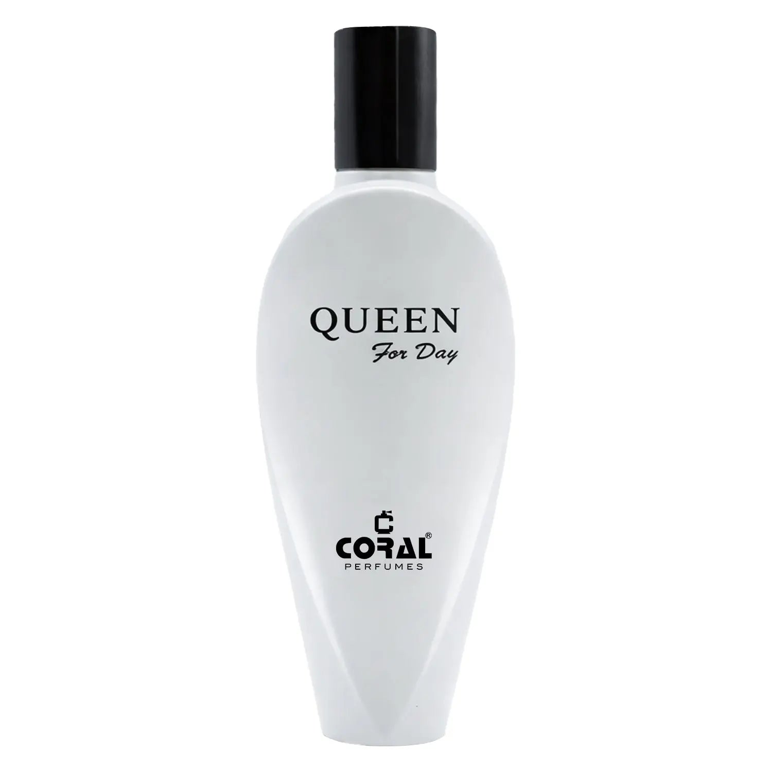 Bottle of Coral Queen For Day women's EDP perfume by Bin Kamal Perfumes, 50ml, with elegant floral design.