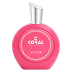 Bin Kamal Coral Velour for Women EDP 100ml perfume bottle with elegant velour finish, showcasing luxurious floral fragrance.