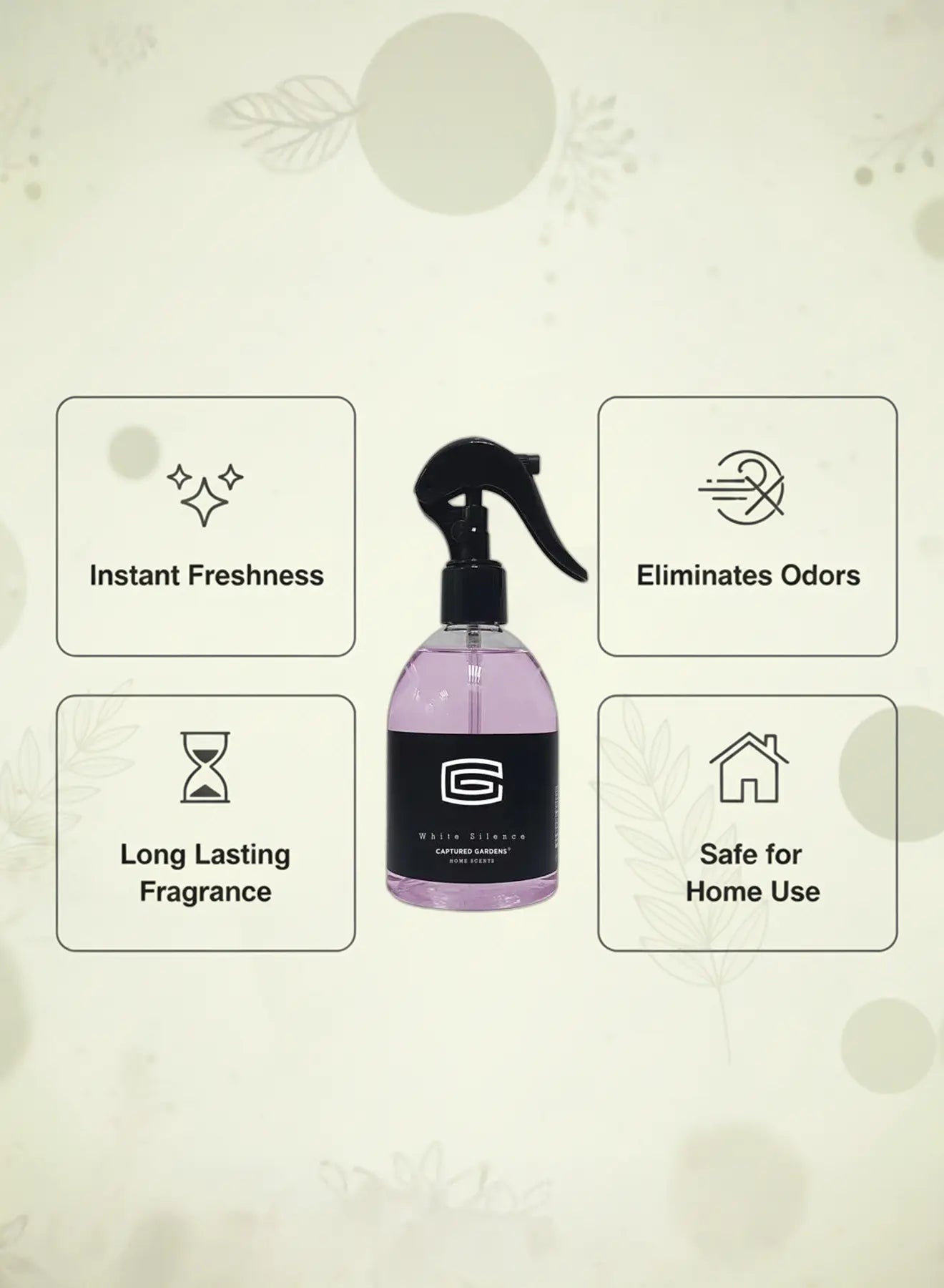white silence home perfume 300ml